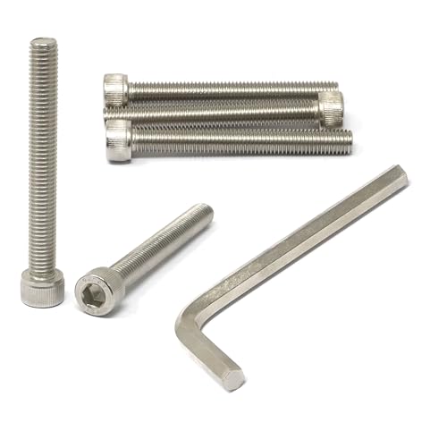 Image of iexcell 5 Pcs M10 x 85mm Thread Pitch 1.5 mm Stainless Steel 304 Hex Socket Head Cap Screws Bolts Kit
