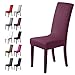 Fundas para sillas Pack de 4 Fundas sillas Comedor Fundas elásticas, Cubiertas para sillas,bielástico Extraíble Funda, Muy fácil de Limpiar, Duradera (Paquete de 4, UVA púrpura)