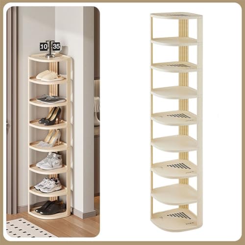 Organizador de zapatos multicapa para armario, apilable y de pie, solución de almacenamiento de zapatos para entrada, ahorro de espacio, soporte vertical para zapatos, armario estrecho de plástico