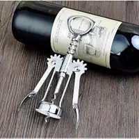 Saca-Rolhas Sommelier Profissional em Aço Inox – Abridor de Garrafas de Vinho Prático e Durável