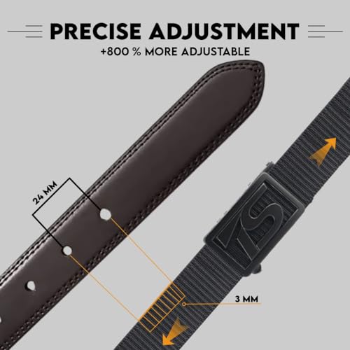 Image of TUSHI Ratchet Golf Casual Belt for Men, Nylon Web Tactical Work Belt with Automatic Slide Buckle