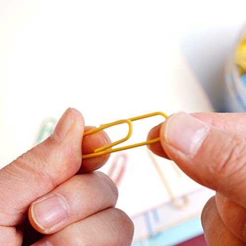 Danrong 520 Pcs Colored Paper Clips Assorted Sizes, Small Medium And Large (1.1", 1.3" & 2"), Colorful Paperclips For Office, School, Home Supplies-Colored #TOP6