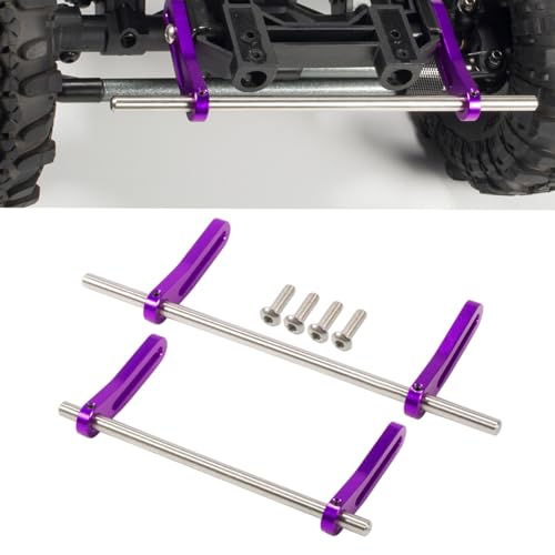 Aluminum CNC Modular Bumper Set for 1/10 RC Crawler Chassis LCG Rigs Comp Builds TRX4 SCX10 Gspeed Power Wagon Cliffhanger Body (Purple)