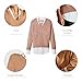 Brochu Walker The Looker Layered V-Neck Sweater - Long Sleeve Warm Sweaters for Women, Oversized Wool & Cashmere Blend Pullover with Georgette Detail in Camel w/White Underlayer S