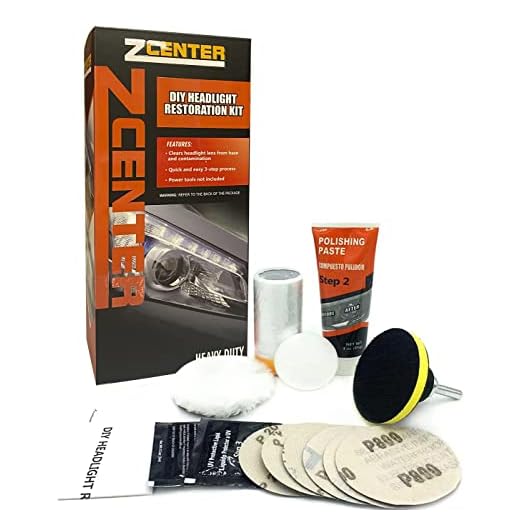 ZCENTER Kit de restauración de Faros de Automóviles pulir Faros Coche para Restaurar Faros turbios, Restaurador De Faros amarillentos o Desgastados