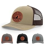 Little Pecker Club Hat, 112 Style Trucker Leather Patch Hat for Men & Women, 6 Panel Baseball Cap with Snapback Enclosure