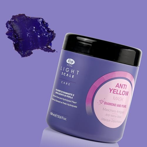 Image of Lisap Purple Hair Mask for Blonde, Silver & Grey Hair - Anti Yellow & Brass hair mask for damaged hair, Deep Conditioning hair mask for Bleached & Color Treated Hair, 33.8 fl oz