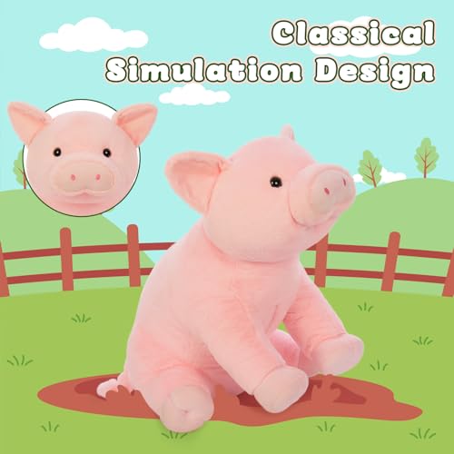 Image of BENINY Giant Pig Stuffed Animal 30 inch - Large Stuffed Pink Pig Plush, Ultra Soft Big Farm Plush Toy, Cute Hugging Pillow for Kids & Adults