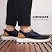 Mens Casual Slip in Shoes Boat Slip On Loafers Fashion Walking Dress Sneakers Work Lightweight Mesh Oxfords Soft Sole Dark Blue