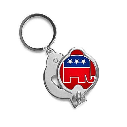Cortador de uñas portátil con diseño de elefante republicano para viajes