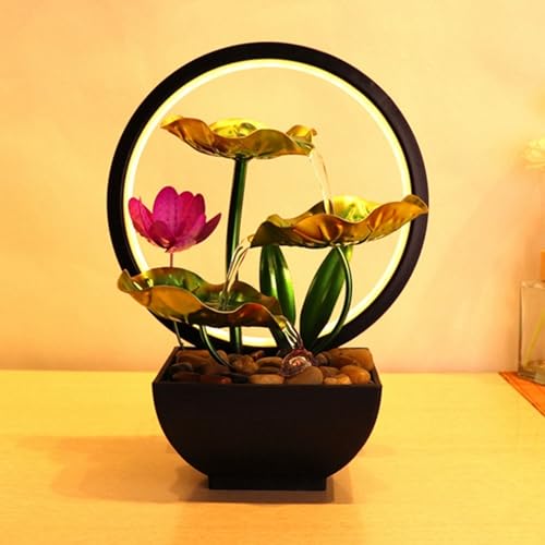 Fontaine à eau de table anti-stress mini cascade de bureau USB