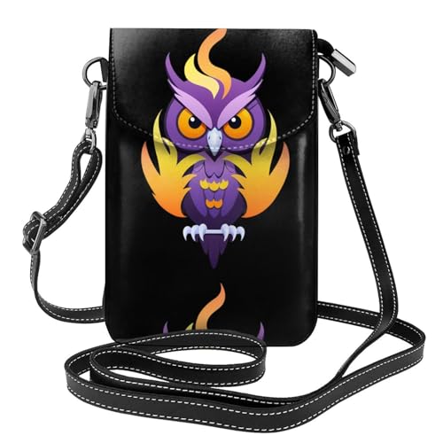 Sac téléphone portable pour femme idéal pour la marche avec motif hibou
