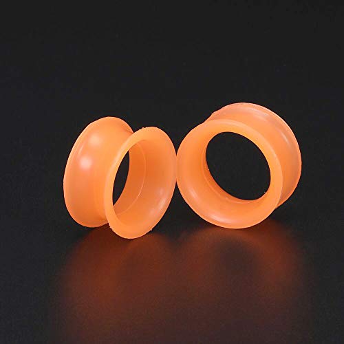 ZS 9 Pair Silicone Flexible Thin Ear Plugs Tunnels Double Flared Expander Ear Gauges Piercing3