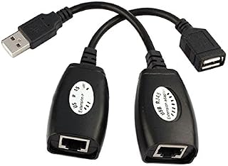 USB Over RJ45 Ethernet LAN Cat5e/6 Cable Extension Extender Adapter Set