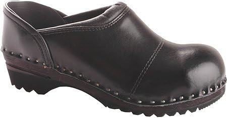 Troentorp Bastad Clogs Women's Picasso Wooden Clogs,Black,EU 35 M