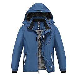MoFiz Chaquetas de Esquí para Niño Invierno Forro ...: 【¡ Por favor, tenga en cuenta que esta chaqueta para niños es de talla grande ! ¡NO elija una talla más grande!】Tamaño: XS (6-7años)/116-122; S (8-9años)/ 128-134; M (10-12años)/ 140-152; L (14-16años)/ 158-164; XL (17-18años)/ 164-176. 【Cómodos Puño...