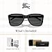 BURBERRY BE4181 300187 58M Black/Grey Square Sunglasses for Men +Bundle with Accessory Eyewear Kit