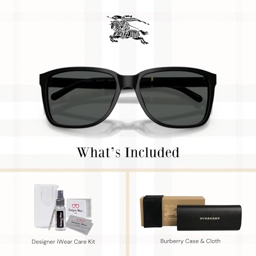 BURBERRY BE4181 Square Sunglasses For Men +BUNDLE with ACCESSORY EYEWEAR KIT2