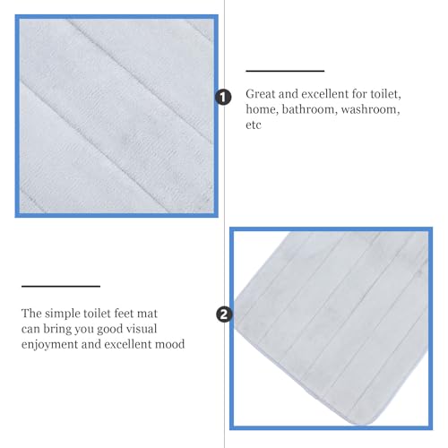 Alfombrilla para baño en forma de U cojín absorbente portátil para inodoro 5