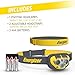 Energizer Yellow & Gray LED Headlamp with Smart Dimming Technology, 2 Headband Options Included