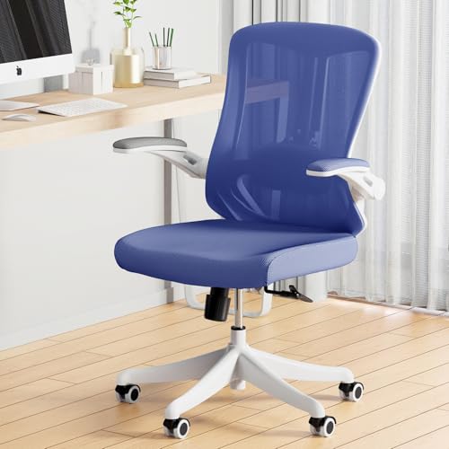 Image of Comfy Office Chair, Adjustable Lumbar Support Desk Chair, Blue