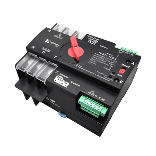 Interruptor selector ATS 2P 100A con control remoto para energía ininterrumpida 4