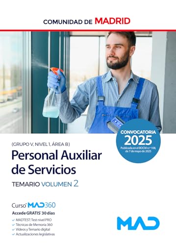 Personal Auxiliar de Servicios de la Comunidad de Madrid. Temario volumen 2