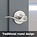 Kwikset Satin Nickel Keyed Lever Door Handle with Lock, Reversible, Pick Resistant Smartkey Security - For Front Doors and Bedrooms