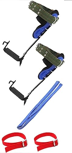 XKMT- Tree/Pole Climbing Spike Set Safety Belt Strap Rope Adjustable Stainless Steel [P/N: ET-OUTDOOR002-RAW]