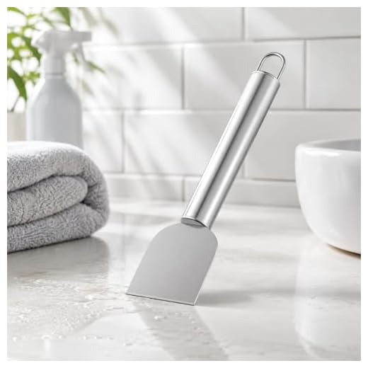 Stainless Steel Kitchen Scraper Single, Clear Stubborn Stain for Pan Stove Daily Use