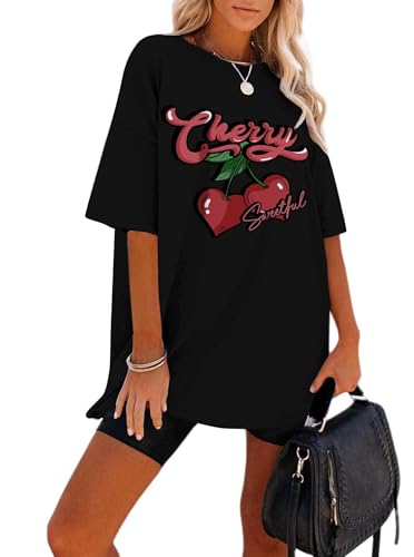 Image of Remidoo Oversized Graphic Tshirts for Women Casual Loose Fit Short Sleeve Tee