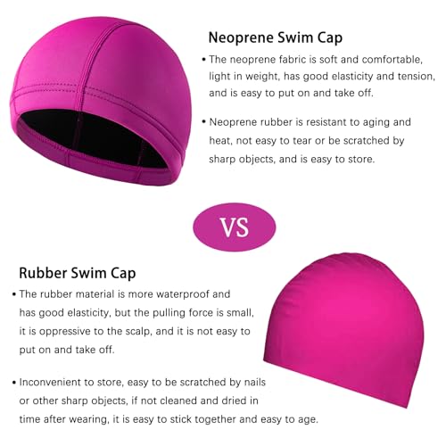 Image of DEHAI Neoprene Diving Hood Wetsuit Swimming Caps for Womens Mens Youth, 2mm 3mm Thermal Water Beanie Hat Keep Long Hair Dry for Curly Locs Braids