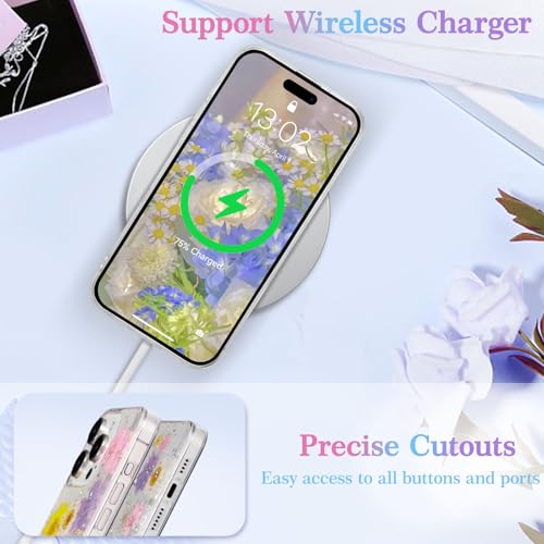 Coque iPhone 14 Pro Max fleur séchée véritable artisanale - 5