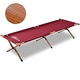 FIELDOOR アウトドアコット アルミ キャンプベッド ベンチ 折りたたみ式 簡単 コンパクト (【A-02】ボルドー/木目調/190cm×69cm×40cm) FIELDOOR アウトドアコット アルミ キャンプベッド ベンチ 折りたたみ式 簡単 コンパクト (【A-02】ボルドー/木目調/190cm×69cm×40cm)