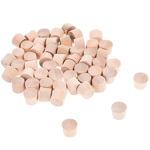 Yardwe 50pcs Wooden Plugs for Screw Holes Small Carpenter Bee Hole Plugs Wood Plugs for Woodworking Pocket Hole Plugs for Furniture Crafting Carpentry Projects