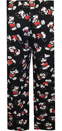 MJC Mens Disney Classic Mickey Mouse Black Cotton Lounge Pants2
