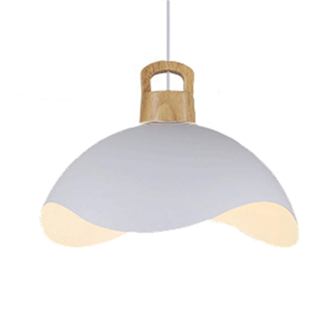 YGZPALH Modern Kids Room Pendant Lights, Nordic Macaron Lamp Shade Oak Metal Lamp Fixture Minimalist Aluminum Chandeliers for Bedroom Metal Hanging Lamp for Living Room Restaurant Hallway Foyer