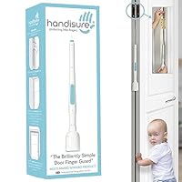 Handisure Bekroonde automatische kinderdeur-vingerbeschermers, deursloten en raambeschermers, scharnier en vergrendeling zijveiligheid, babydeurstopper, eenvoudig te installeren (wit groenblauw, 1