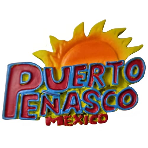 Puerto Peñasco México Imán 3D para nevera, recuerdo de viaje, decoración de nevera, calcomanía magnética