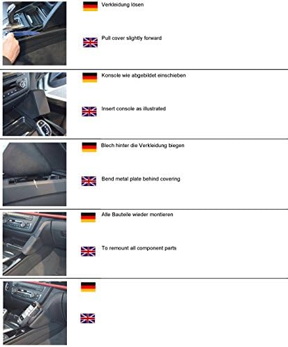 KUDA 092585 Leather Mount Black Compatible with BMW 3 & M3 (F30, F80) (Since 2012), 3 GT (F34) (Since 2014), 4 & M4 (F32, F33, F82) / Gran Coupe (F36) (Since 2013)