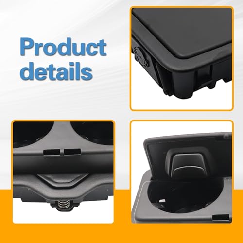 Portavasos oculto reposabrazos trasero compatible Audi miniatura 6