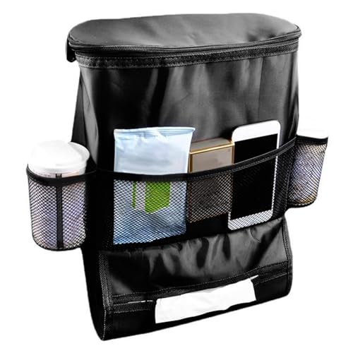 Vriusi Borsa portaoggetti per sedile posteriore auto, multi-tasca, lavabile, resistente, impermeabile, multi-tasca, organizer per sedile posteriore per bambini e accessori da viaggio