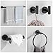 Matte Black Towel Bar Set 10 Pieces Bathroom Hardware Accessories Set Towel Rack Set for Bathroom SUS304 Stainless Steel Toilet Paper Holder Wall Mounted, 23.6 Inch