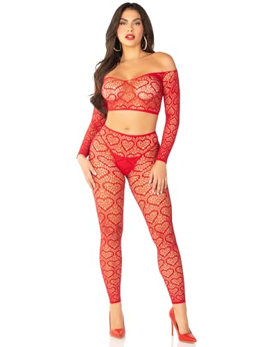 Crop top filet cœur Leg Avenue pour affiner la taille avec confort - 2