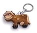 Produktbild Onwomania Schlüsselanhänger aus Holz Kuh Hausrind Rind Kalb Euter Tier Milchkuh Bauernhof Anhänger Charm