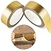 Qyueyue Gold Foil Washi Tape - 2 Rolls Low Tack Self Adhesive Decorative Metallic Foil Masking Tape for Crafting,Scrapbooking and Wall Decor Decorative 0.59in x66FT
