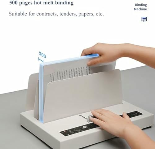Macchina automatica della rilegatura della colla della colata calda - capacità di 500 fogli, tre impostazioni di temperatura per la rilegatura di documenti e relazioni