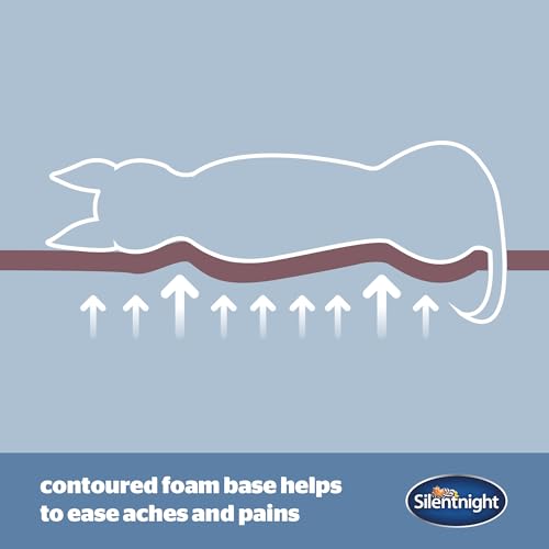 Silentnight Orthopaedic Dog Bed - Cosy Comfortable Pet Bed with Ergonomic Foam Body & Head Support - Super Soft & Sturdy Woven Removable Washable Cover, Non-Slip Base, Small 49x65cm, Natural - Image 3
