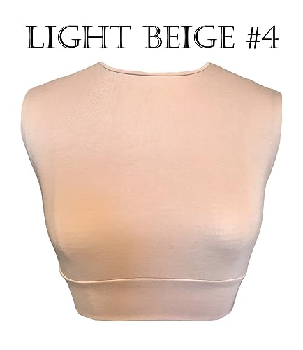 AMAL MUSLIM. Top-Dickey. Neck Closure. COTTON. Hijab Extensions Neck Cover Under Top. USA. Model B4.2