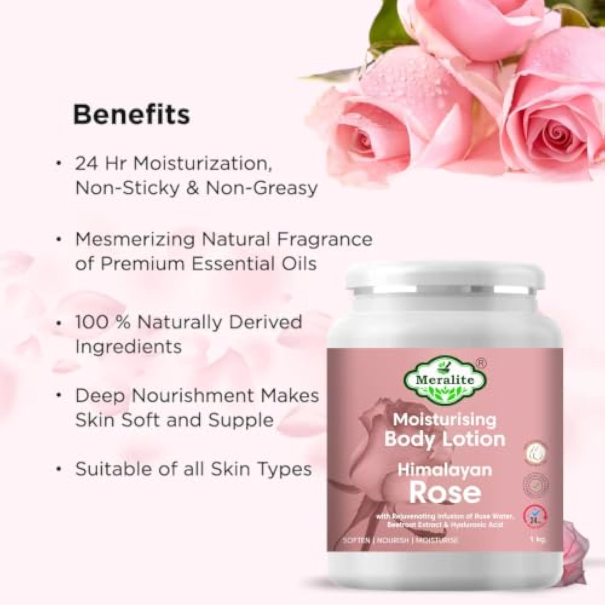 Rose Body Lotion with Rose Water & Beetroot Extract